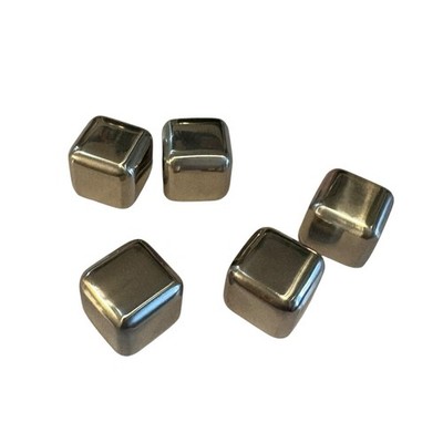 5 Pcs Stainless Steel Ice Cubes Reuseable Simulated Whiskey Chilling