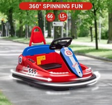 6V Kids Electric Bumper Car with 360  Rubber Guard Dual 15W Motors