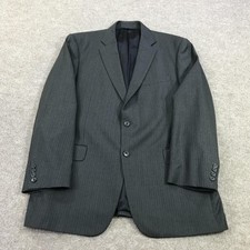 Brooks Brothers Suit Jacket Mens 42R Gray Pinstripe Wool 1818 Madison Italy