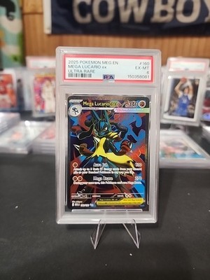 ebay mega pokemon cards POKEMON MEG EN-MEGA EVOLUTION ULTRA RARE #160 - MEGA LUCARIO EX 160/132 - PSA 6