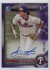 2022 Bowman Chrome Prospect Purple Refractor /250 Gavin Tonkel #CPA-GTL Auto 2p7
