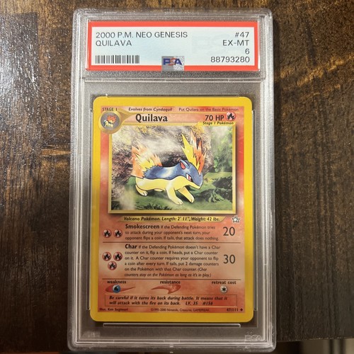 Quilava (Unlimited) graded PSA 6 for sale on eBay