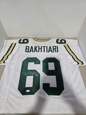 David Bakhtiari Signed Greenbay Packers Custom Jersey JSA COA