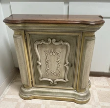 Drexel French Provincial Et Cetera Narrow Side Cabinet Console large nightstand