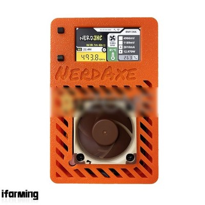 NerdAxe Ultra BM1366 500GH/s 15W BTC Miner Bitcoin Lottery Miner+Orange Shell