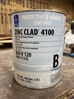 1 Gallon Sherwin Williams Protective &Marine Coatings Zinc Clad 4100 Part B ONLY