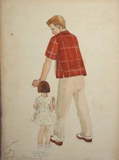 José Sancha (1908–1994)   watercolor painting portrait movie costume design