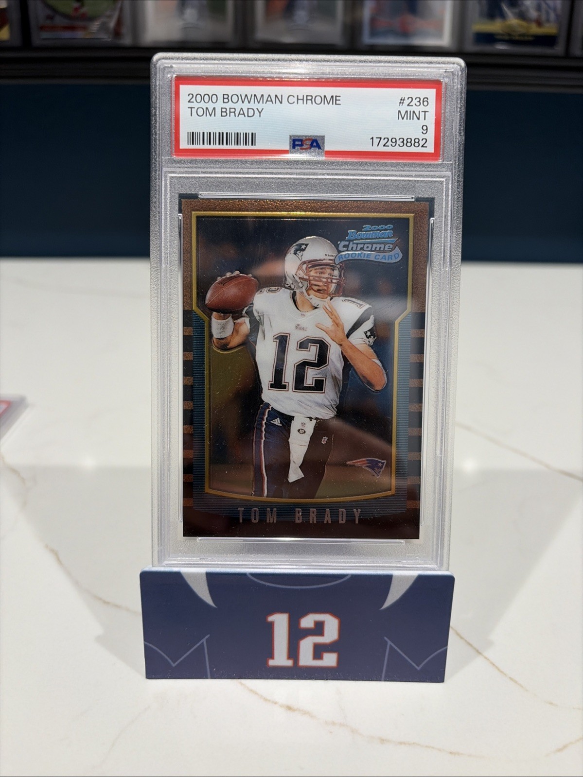 TOM BRADY 2000 BOWMAN CHROME PSA 9 #236 ROOKIE INVEST GOAT HOF MVP TB12