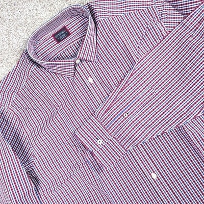 UNTUCKit Men's XX-Large Amberhill Gingham Checkered Long Sleeve Button Down