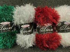 King Cole Tinsel Chunky Wool/Yarn by 50g Ball Various Colours Glitter Glittery