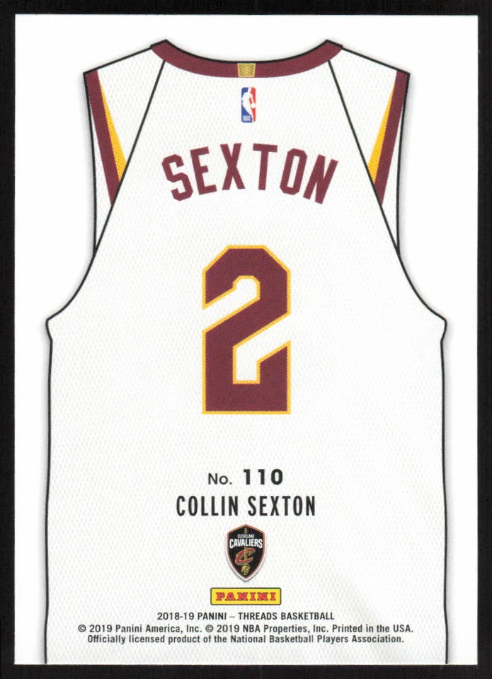 2018-19 Panini Threads Dazzle Rookie #110 Collin Sexton Cleveland Cavaliers - Image 2 of 2
