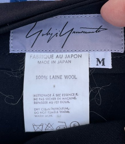 Falda envolvente negra para mujer Yohji Yamamoto 100 % lana hecha en Japón minimalista talla M - Imagen 7 de 7