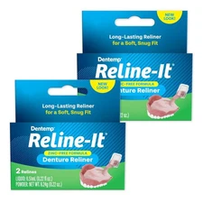 Dentemp Reline-It Denture Reline Kit Advanced Formula – Pack of 2