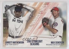 2019 Topps Historic Through Lines Max Scherzer Christy Mathewson #HTL-33 HOF 2i7