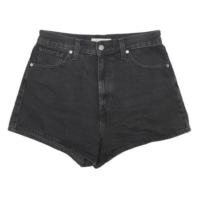 LEVI'S Shorts en Jean Noir Taille M Taille Haute Bouton - Photo 1/4