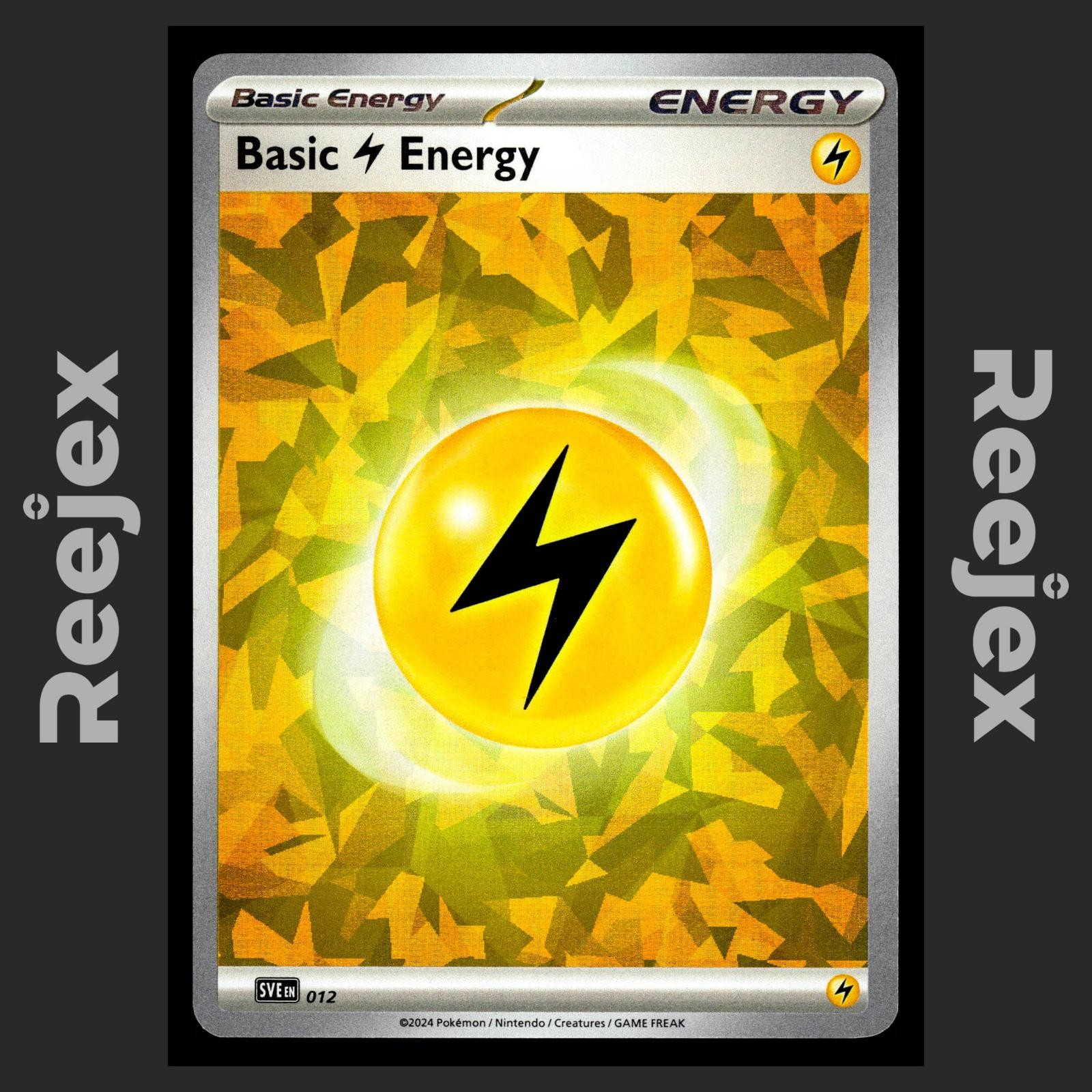 Basic Lightning Energy - SVE 012 - Cracked Ice Holo - Pokemon Card - NM/M
