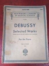 Debussy Piano Vol. 1813 Schirmers Library Of Musical Classics