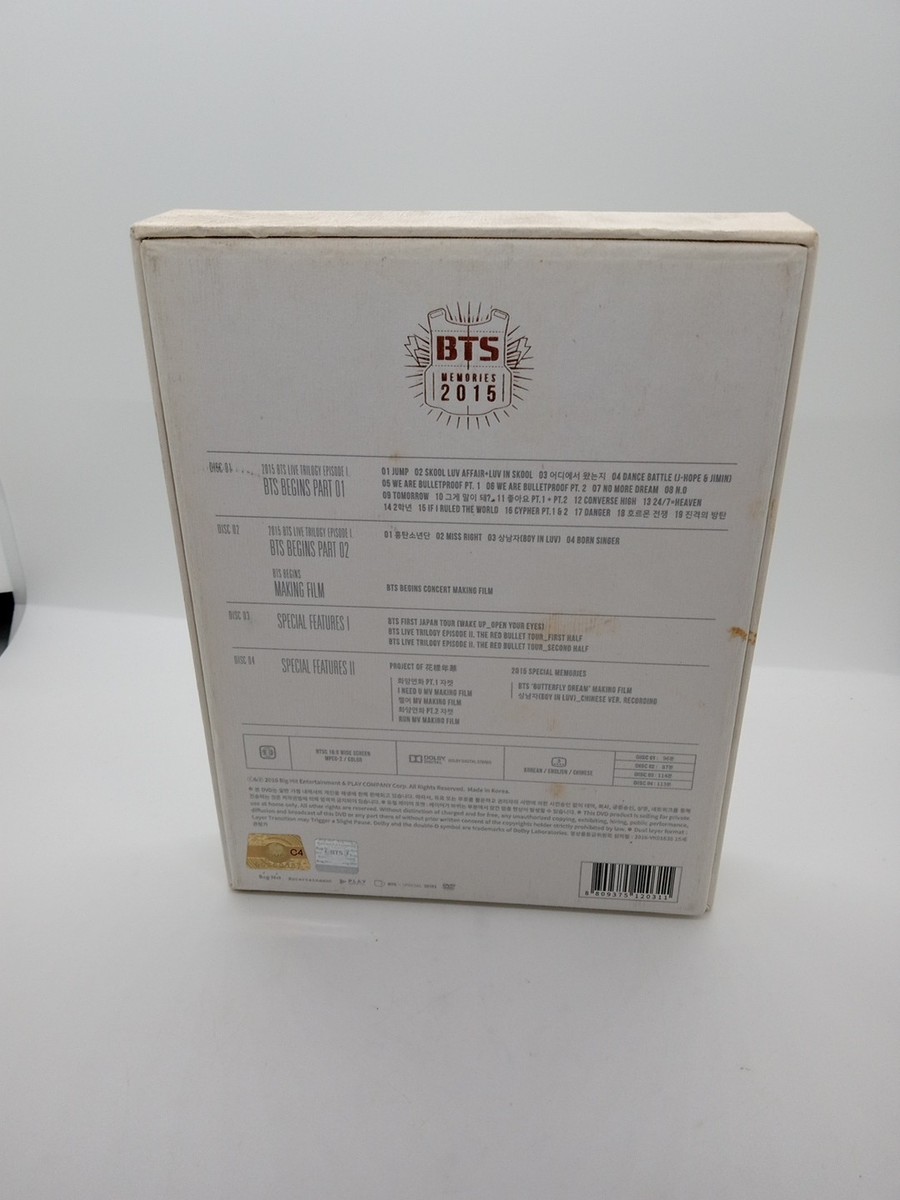 BTS Memories of 2015 DVD (incl. 4 DVD's & Photobook) | eBay