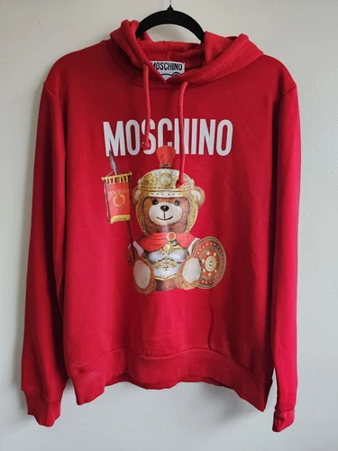 Moschino Roman Bear Red Hoodie XL