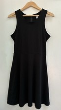Old Navy Womens Solid Black Sheer Polyester Rayon Blend Sleeveless Ponte Dress S