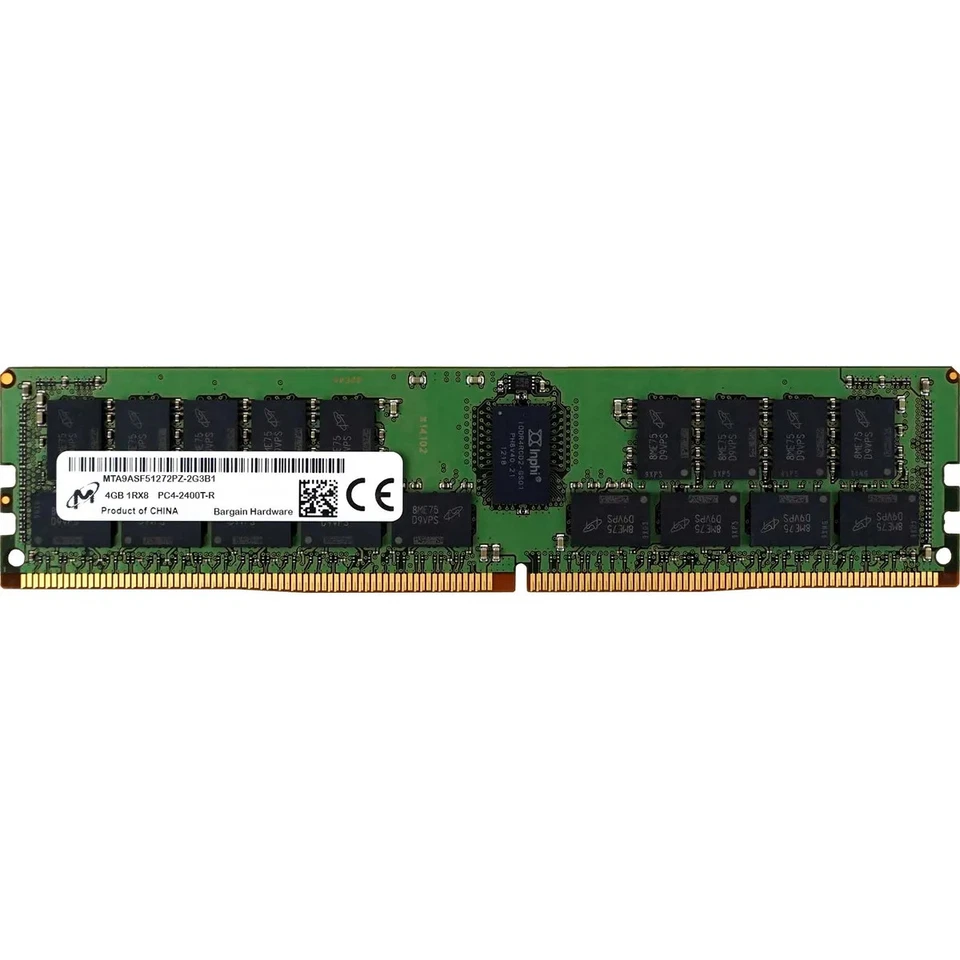 Micron MTA9ASF51272PZ-2G3B1 4GB PC4-19200T-R 1RX8 DDR4-2400MHz RAM - Image 1 of 1