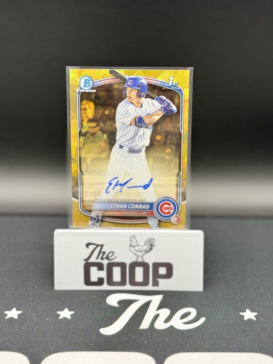 2025 Bowman Draft Sapphire Ethan Conrad 1st Gold Auto /50