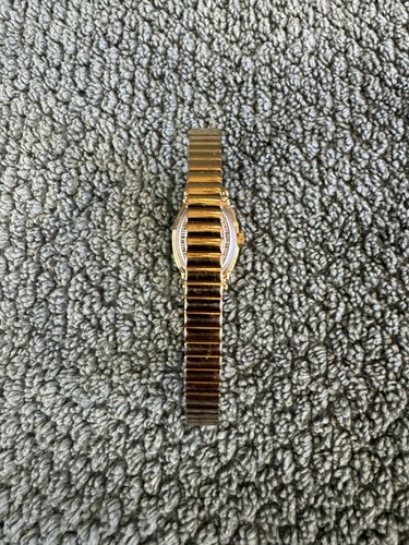 Vtg Timex Cavatina Watch Women 18mm Gold Tone Oval Dial Stretch Band New Battery - Picture 5 of 7