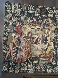 Tapestry French Point D’Halluin Vintage Wall Hanging