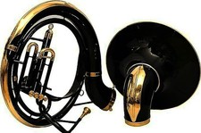 HAHAPA HANDMADE BLACK / GOLD 25" SOUSAPHONE BRASS MADE TUBA USA TARIFF INCLUDED