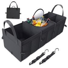 Trunk Organizer, 95L Capacity SUV Trunk Organizer with Cooler, 3 Compartments