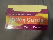400 Ruled Coloured Index Cards 3x5in 7.6cm x 12.6cm, 5-Pack