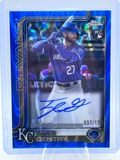 Tyler Gentry 2025 Topps Chrome Rookie Auto #RA-TGE Blue Raywave /150 Color Match