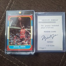 (1) 1994 Sports Stars USA  1986 Fleer Michael Jordan  Rookie Card 1 Of 10000. rookie card picture