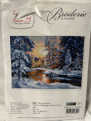Luca-S Counted Cross Stitch Winter Landscape Embroidery Kit B477