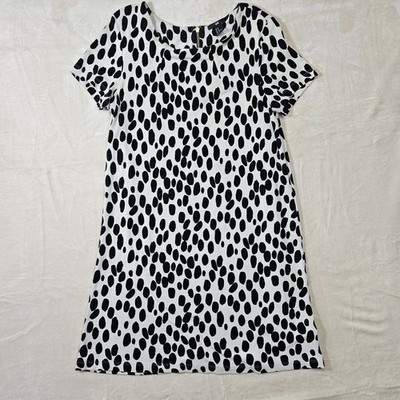 H&M Dalmatian Print Polka Dot T Shirt Shift Dress Medium