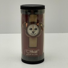 Steiff Teddy Head 1991 Analog Wrist Watch Leather Strap Japan Movement
