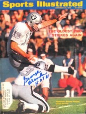 George Blanda - Oakland Raiders - Autographed Sports Illustrated - 11/23/70