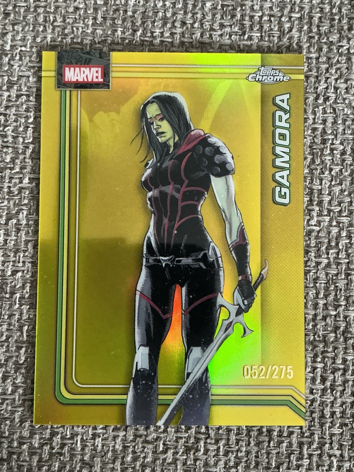 2026 Topps Chrome Marvel Gamora #040 Yellow Refractor /275 🔥🔥