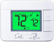 Upgraded Multi-Stage Non-Programmable Thermostats for Home 2 Heat/2 Cool with