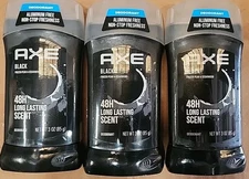 Lot 3 Axe Black Men's Deodorant Stick, Frozen Pear & Cedarwood, 3 oz Clear Stick