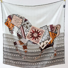 18 Momme Twill Silk 88X88cm Scarf Square Shawl Wrap Neckerchief horse Print new