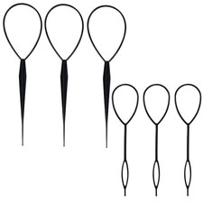 6 Stück loop tool, Haar Schwanz Twister, Haargeflecht Werkzeug, Französisch