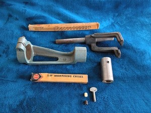 Vintage Shopsmith Mortising Attachments with 3/8” bit & 3/8'' Chisel.