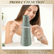 Professional Bracelet Sizer Mandrel, 3D Printed Plastic Bracelet Measuring To...