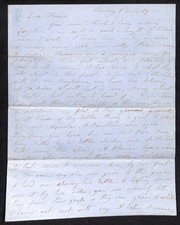 Rockaway L.I. NY 1859 Mrs Nichols Trial ALS re: Prairie life Faming Rattlesnake