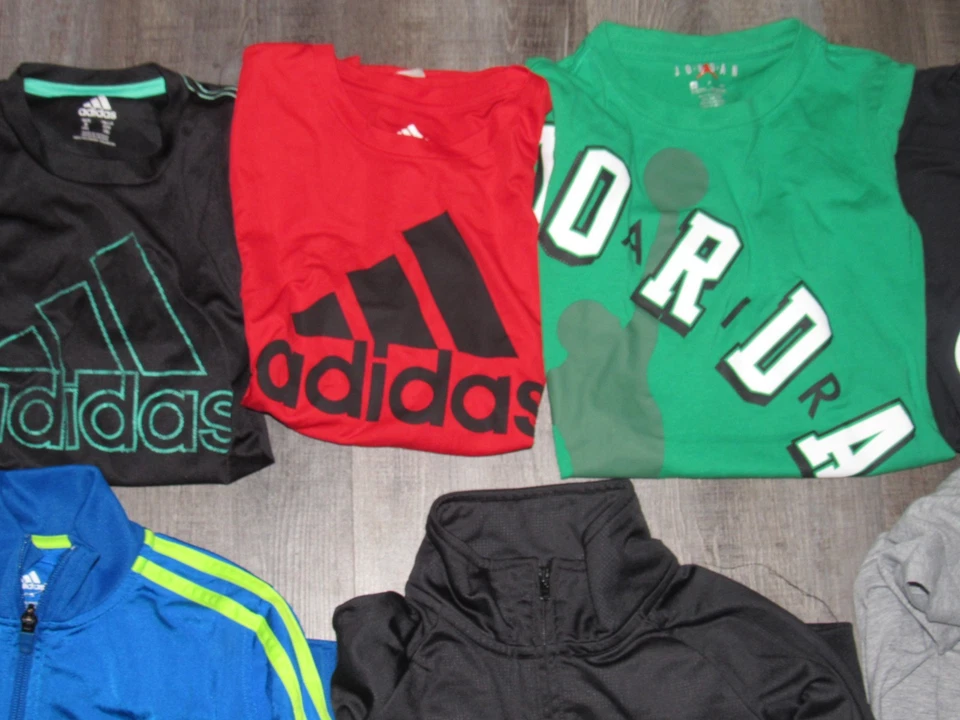 NIKE UNDER ARMOUR ADIDAS Boys Small 8 10 Lot Of Shirts Pants Shorts Jackets 19pc - Image 4 of 4