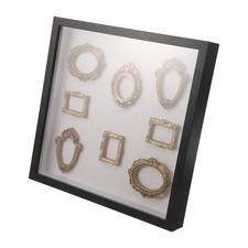  1 Set Vintage Museum Silhouette Box: Mini Photo Frame Ornament Square Shadow