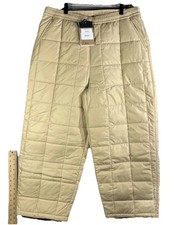 The NORTH FACE Lhotse Quilted Puffer Pants Khaki Women's Relaxed Fit Size XL NWT