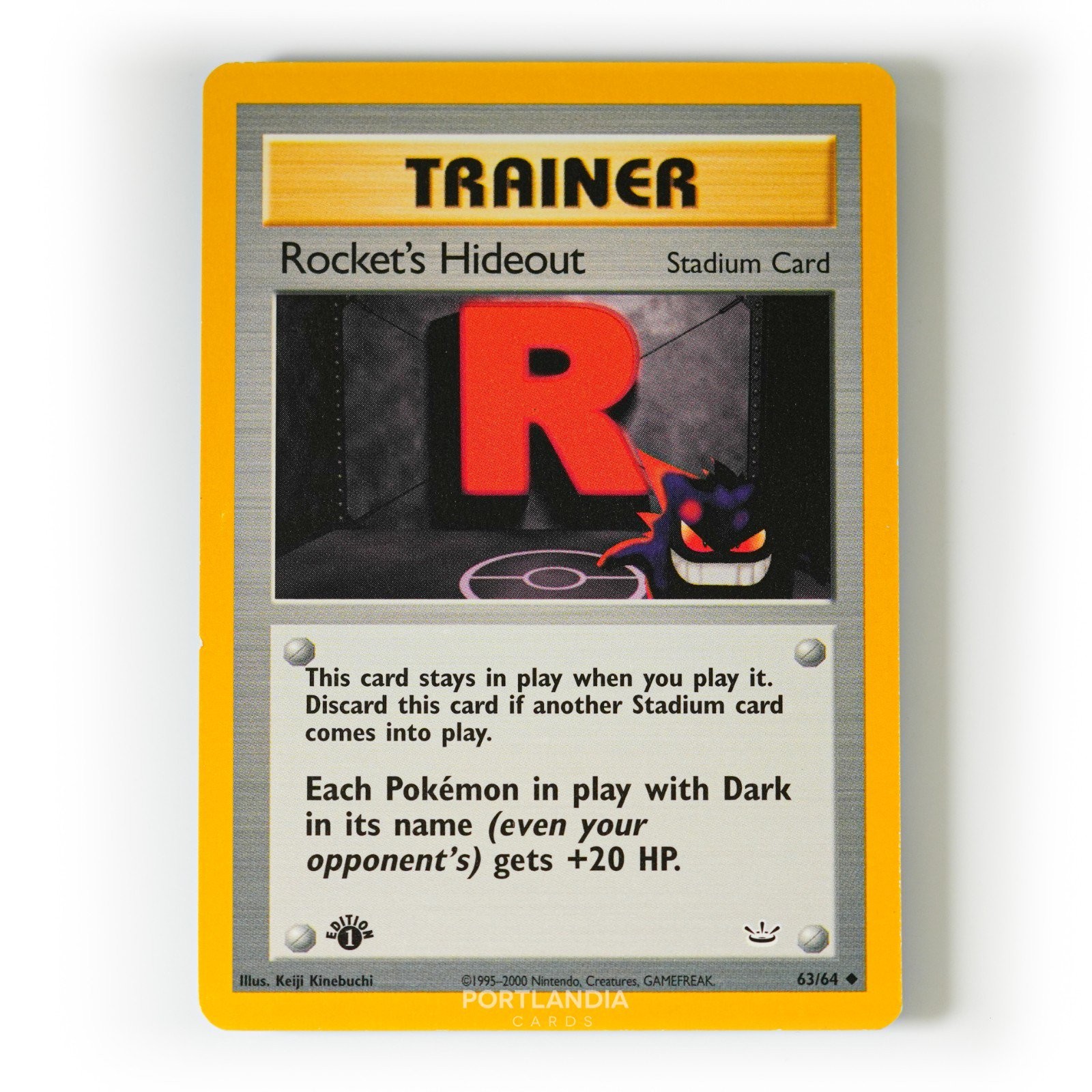Pokemon - Rocket's Hideout - Non Holo - 63/64 - 1st Edition - Neo Revelation
