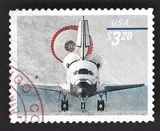 Sc 3261 3.20 Space Shuttle Landing - red violet CDS Cancel - A-3 thin spot